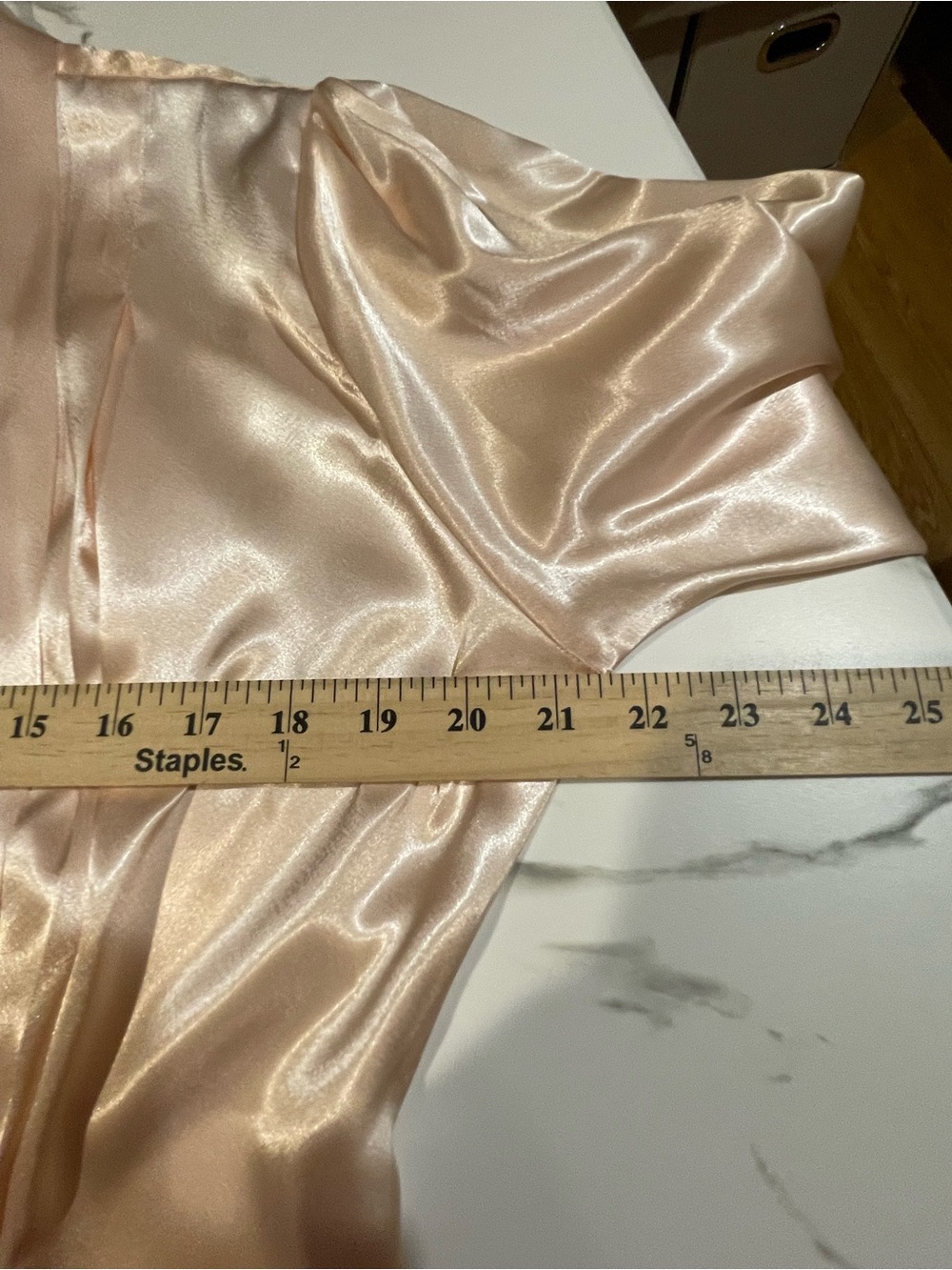 Vintage 1980's TESS Paris-Milano, Pink Satin Bow-Neck Blouse, Size 10, Flawless - Picture 9 of 13